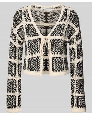 ONLY Regular Fit Strickjacke aus Baumwoll-Mix Modell 'LOA' - Grau