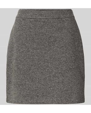Marc O' Polo Slim Fit Minirock aus Tweed-Jersey - Grau