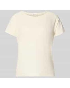 American Vintage T-Shirt Met Boothals Model 'Laloom' - Naturel