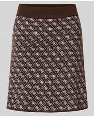 Guess Minirok Met Elastische Band, Model 'Aubrey' - Bruin