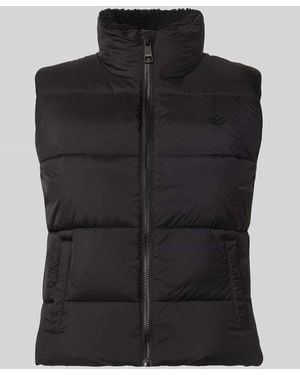 Superdry Regular Fit Weste in Stepp-Optik Modell 'BORG' - Schwarz