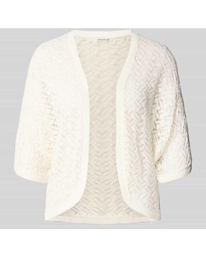 Tom Tailor Loose Fit Bolero Cardigan aus reiner Baumwolle - Natur