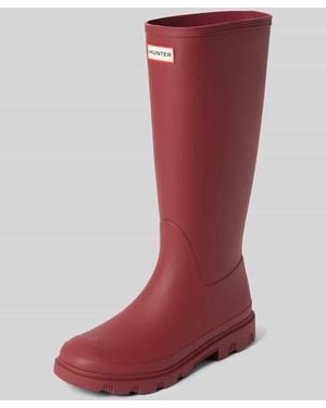 HUNTER Stiefel mit Logo-Detail - Rot