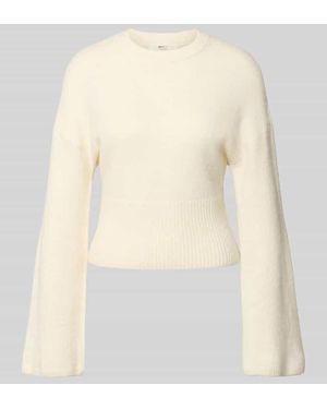 Gina Tricot Strickpullover mit weiten Ärmeln Modell 'Stella' - Natur