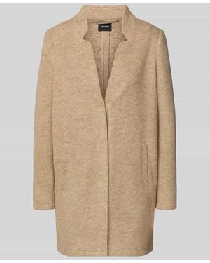 Vero Moda Regular Fit Longblazer in melierter Optik Modell 'BRUSHEDKATRINE' - Natur