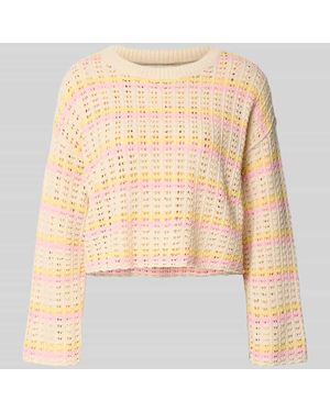 ONLY Regular Fit Strickpullover aus Baumwoll-Mix Modell 'ASA' - Natur