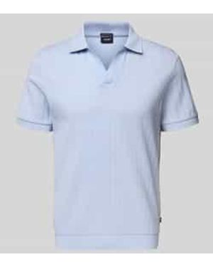 Joop! Regular Fit Poloshirt Met V-Hals Model 'Baronito' - Blauw