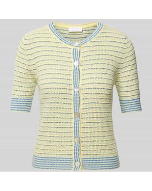 Rich & Royal Strickjacke mit Knopfleiste - Gelb