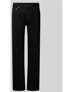 Levi's Regular Fit Jeans Met Steekzakken, Model '505' - Zwart