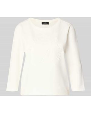 Monari Relaxed Fit Sweatshirt mit Viskose-Anteil Modell 'Emblem' - Natur