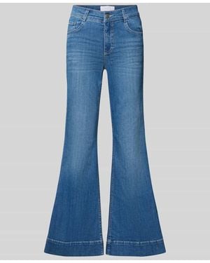 ANGELS Bootcut-Jeans aus Baumwoll-Mix Modell 'Luna' - Blau
