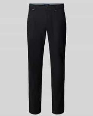 Christian Berg Men Slim Fit Stoffen Broek Met Biologisch Katoen En 5-pocketmodel - Blauw