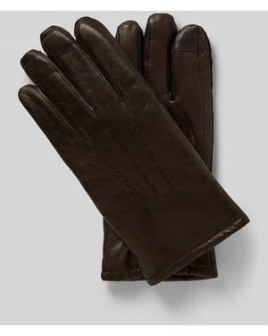 Akaroa Handschuhe mit Touchfunktion aus Schafsleder Modell 'DAN' - Schwarz