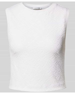 Guess Tanktop mit Strukturmuster Modell 'OFELIA' - Weiß