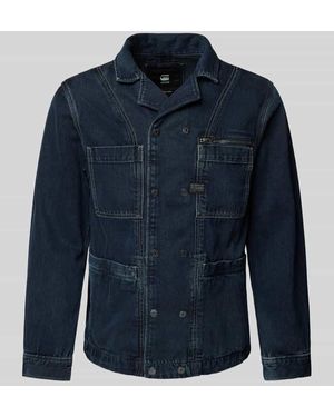 G-Star Jeansjacke Mit Label-Patch Modell 'Correct' - Blau