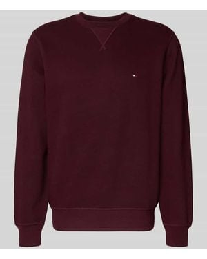 Tommy Hilfiger Regular Fit Sweatshirt Baumwoll-Mix - Lila