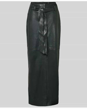 BOSS Eng anliegender Midi-Rock mit seitlichen Eingrifftaschen Modell 'VACARO' - Grau