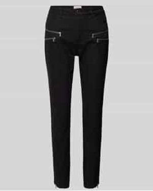 Freequent Skinny Fit Stoffen Broek Met Stretch, Model 'Aida' - Zwart