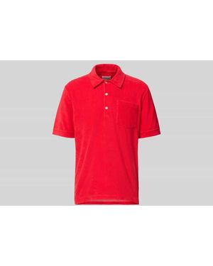 Closed Regular Fit Poloshirt aus Baumwoll-Mix - Rot
