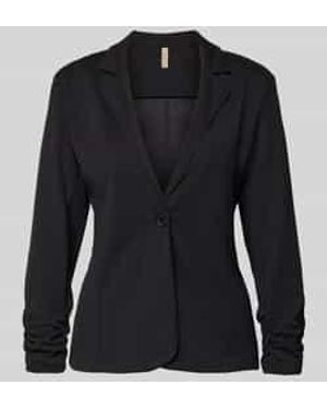 Soya Concept Blazer Met Rimpelingen Model 'Siham' - Blauw