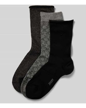 Joop! Socken mit Label-Detail im 3er-Pack - Schwarz