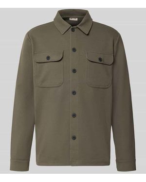 Only & Sons Relaxed Fit Hemdjacke mit Viskose-Anteil Modell 'NEWKODYL' - Grün