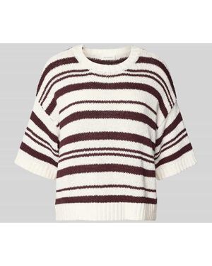 MSCH Copenhagen Strickpullover mit 1/2-Arm Modell 'Hannalie' - Grau