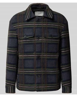 SELECTED Regular Fit Wolljacke mit Umlegekragen Modell 'MITCH' - Schwarz