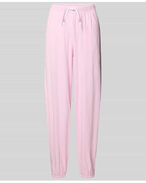 Mey Pyjama-Hose mit elastischen Beinabschlüssen Modell 'Solid Love' - Pink