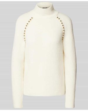 Mos Mosh Wollpullover Mit Zierknöpfen Modell 'Zora' - Natur