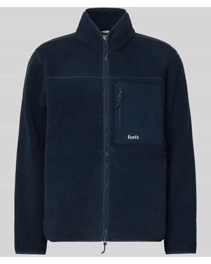 Forét Fleecejacke mit Zweiwege-Reißverschluss Modell 'MOUNTAIN' - Blau