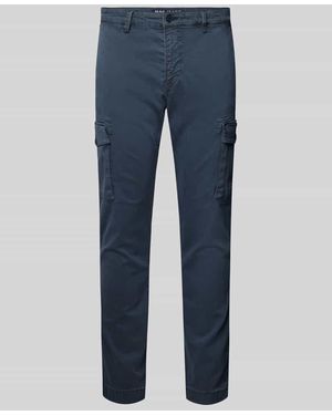 M·a·c Tapered Fit Cargohose Mit Gürtelschlaufen Modell 'Driver' - Blau