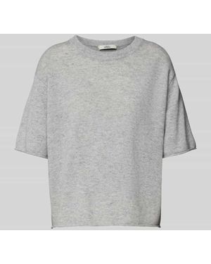 0039 Italy Strickshirt aus Kaschmir-Mix Modell 'Ines' - Grau