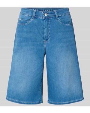 M·a·c Wide Leg Bermudas mit Eingrifftaschen Modell 'DREAM' - Blau