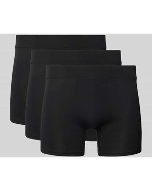 Christian Berg Men Trunks mit elastischem Bund im 3er-Pack - Schwarz