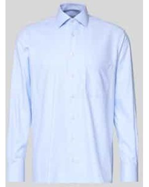 Eterna Comfort Fit Zakelijk Overhemd Met Kentkraag - Blauw