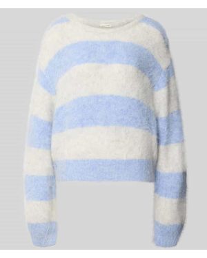 American Vintage Regular Fit Pullover aus Alpaka-Mix Modell 'NIBY' - Blau