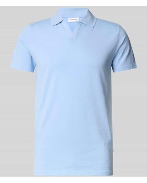 Lindbergh Poloshirt mit V-Ausschnitt - Blau