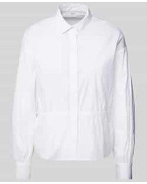 Eterna Regular Fit Overhemdblouse Met Ballonmouwen - Wit