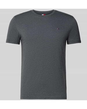 Tommy Hilfiger Regular Fit T-Shirt aus Baumwoll-Mix - Grau