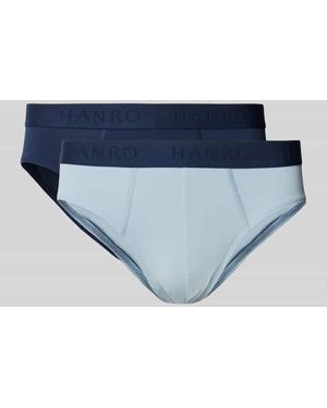 Hanro Slip Mit Elastischem Label-Bund Im 2Er-Pack - Blau