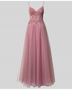 hey kyla Maxikleid mit Perlen und Pailletten - Pink