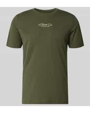 S.oliver Regular Fit T-Shirt Van Puur Katoen - Groen