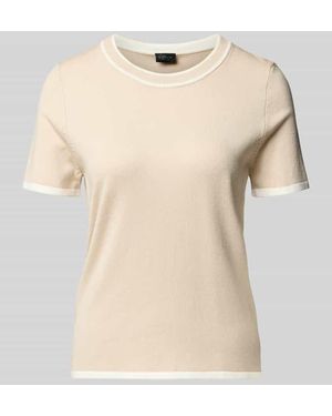 S.oliver Regular Fit T-Shirt aus Viskose-Mix - Natur