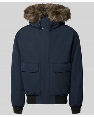 Superdry Bomberjacke mit Label-Patch Modell 'Everest' - Blau