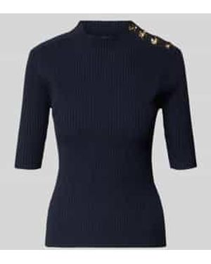 Ted Baker Gebreid Shirt Met Sierknopen En 1/2-Mouwen - Blauw