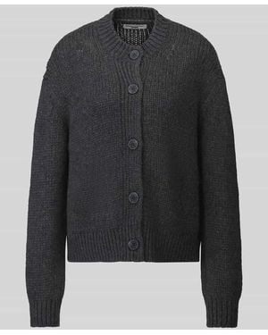 Marc O' Polo Regular Fit Strickjacke aus Schurwoll-Mix mit Alpaka-Anteil - Schwarz