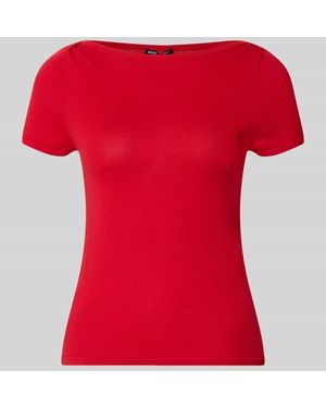 Mango Skinny Fit T-Shirt aus reiner Baumwolle - Rot