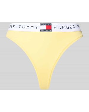 Tommy Hilfiger String aus Baumwoll-Elasthan-Mix - Gelb