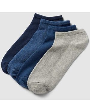 S.oliver Sneakersocken Mit Stretch-Anteil Im 4Er-Pack - Blau